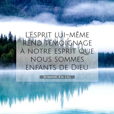 Romains 8:16 LSG Image du verset biblique