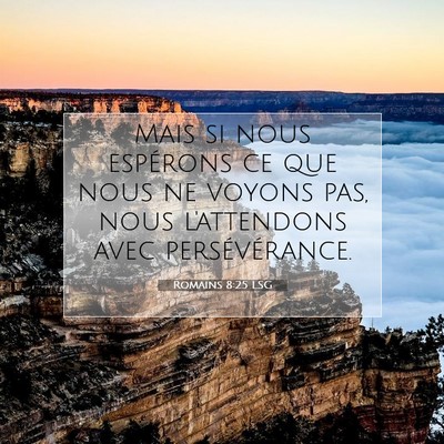 Romains 8:25 LSG Image du verset biblique