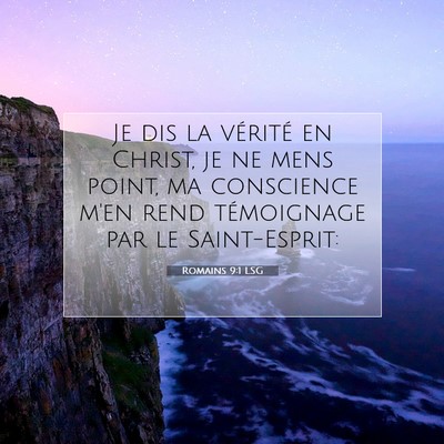 Romains 9:1 LSG Image du verset biblique