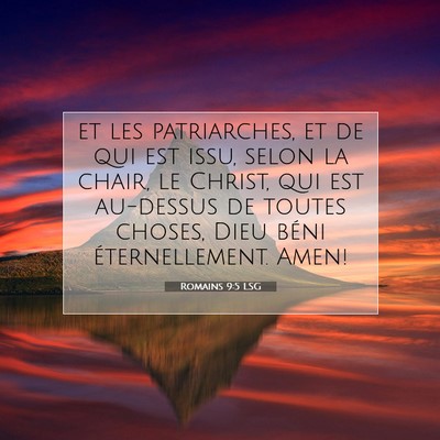 Romains 9:5 LSG Image du verset biblique