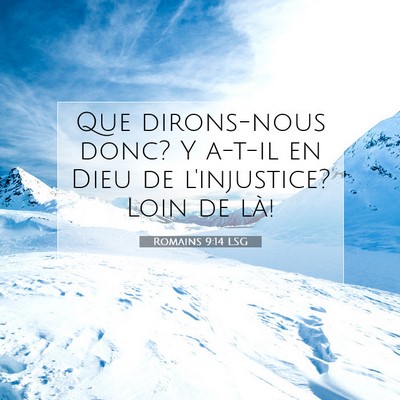 Romains 9:14 LSG Image du verset biblique