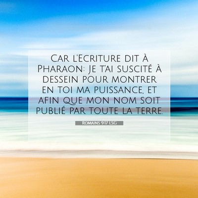 Romains 9:17 LSG Image du verset biblique