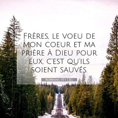 Romains 10:1 LSG Image du verset biblique