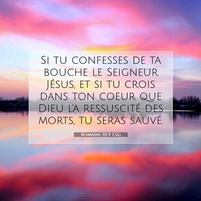 Romains 10:9 LSG Image du verset biblique