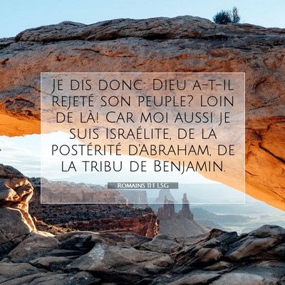 Romains 11:1 LSG Image du verset biblique