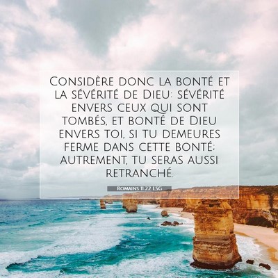 Romains 11:22 LSG Image du verset biblique