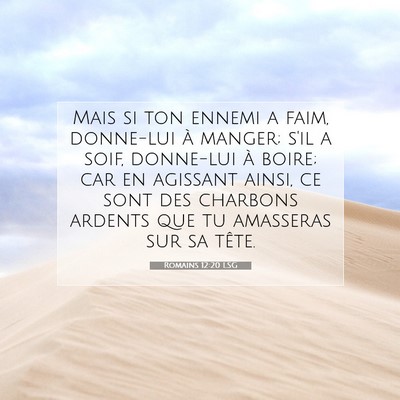 Romains 12:20 LSG Image du verset biblique