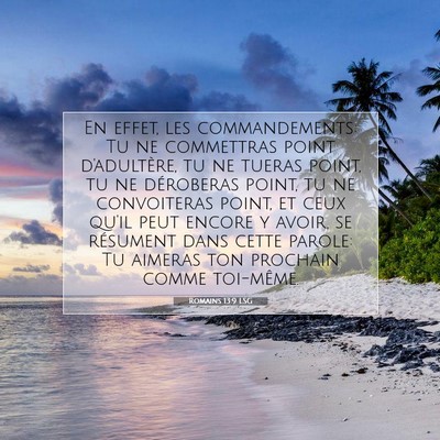 Romains 13:9 LSG Image du verset biblique