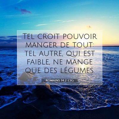 Romains 14:2 LSG Image du verset biblique