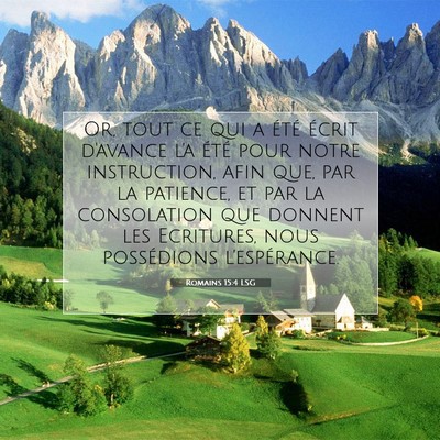 Romains 15:4 Verset biblique expliqué