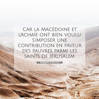 Romains 15:26 LSG Image du verset biblique