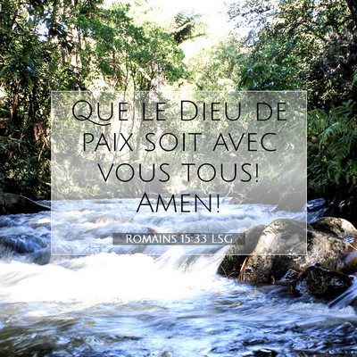 Romains 15:33 LSG Image du verset biblique