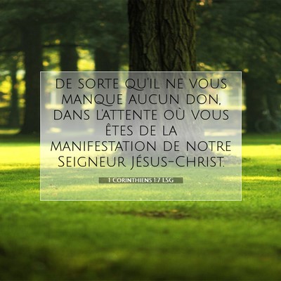 1 Corinthiens 1:7 Verset biblique expliqué