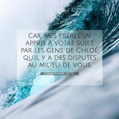 1 Corinthiens 1:11 LSG Image du verset biblique