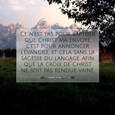 1 Corinthiens 1:17 Verset biblique expliqué