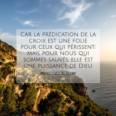 1 Corinthiens 1:18 Verset biblique expliqué