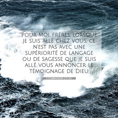 1 Corinthiens 2:1 LSG Image du verset biblique