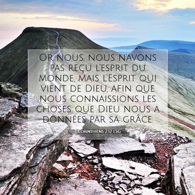 1 Corinthiens 2:12 LSG Image du verset biblique