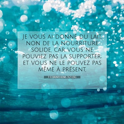 1 Corinthiens 3:2 LSG Image du verset biblique