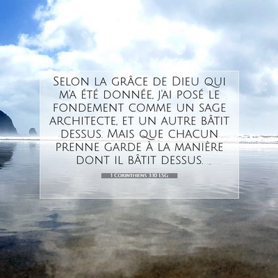 1 Corinthiens 3:10 LSG Image du verset biblique