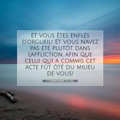 1 Corinthiens 5:2 Verset biblique expliqué