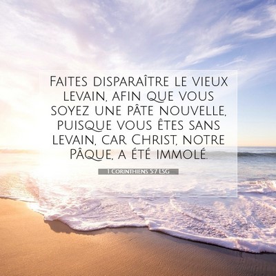 1 Corinthiens 5:7 LSG Image du verset biblique