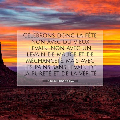 1 Corinthiens 5:8 Verset biblique expliqué