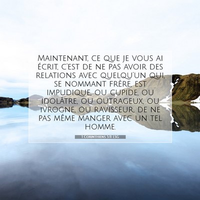 1 Corinthiens 5:11 Verset biblique expliqué