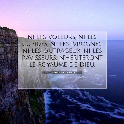 1 Corinthiens 6:10 Verset biblique expliqué