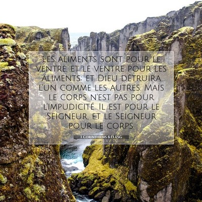 1 Corinthiens 6:13 LSG Image du verset biblique