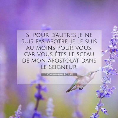 1 Corinthiens 9:2 LSG Image du verset biblique