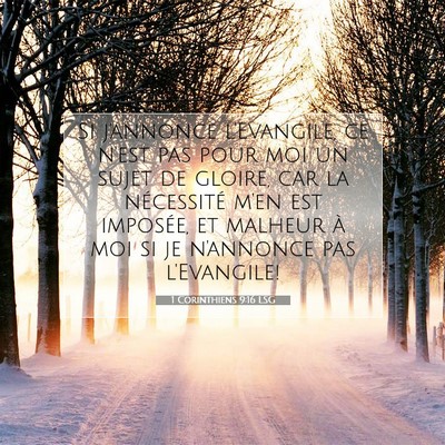 1 Corinthiens 9:16 LSG Image du verset biblique