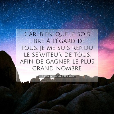 1 Corinthiens 9:19 Verset biblique expliqué