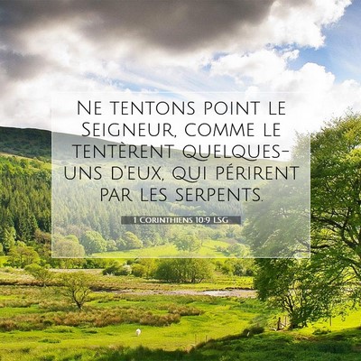 1 Corinthiens 10:9 LSG Image du verset biblique