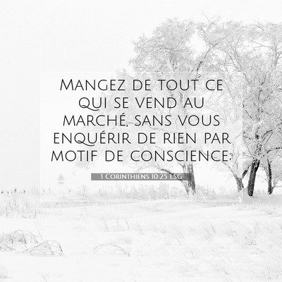 1 Corinthiens 10:25 LSG Image du verset biblique