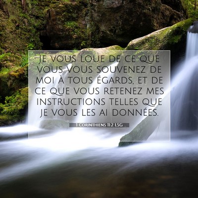 1 Corinthiens 11:2 LSG Image du verset biblique