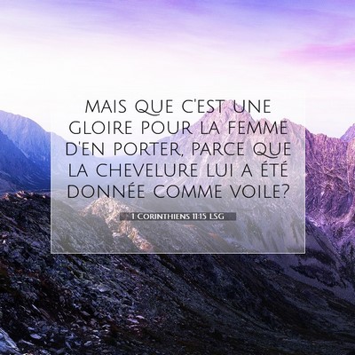 1 Corinthiens 11:15 LSG Image du verset biblique