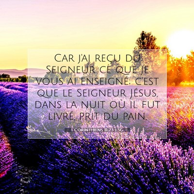 1 Corinthiens 11:23 Verset biblique expliqué