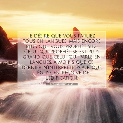 1 Corinthiens 14:5 Verset biblique expliqué