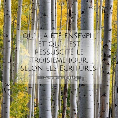 1 Corinthiens 15:4 Verset biblique expliqué