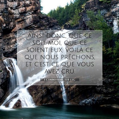 1 Corinthiens 15:11 Verset biblique expliqué