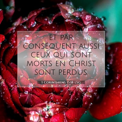 1 Corinthiens 15:18 LSG Image du verset biblique