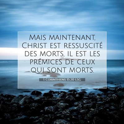 1 Corinthiens 15:20 Verset biblique expliqué