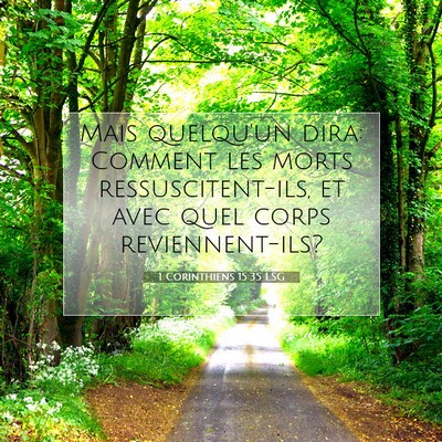 1 Corinthiens 15:35 LSG Image du verset biblique