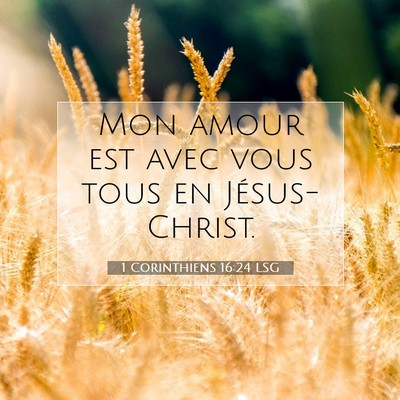 1 Corinthiens 16:24 LSG Image du verset biblique