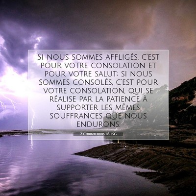 2 Corinthiens 1:6 LSG Image du verset biblique