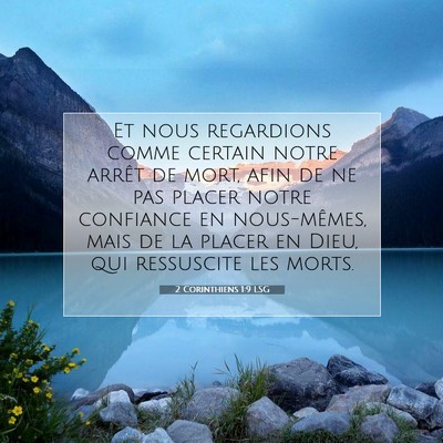 2 Corinthiens 1:9 Verset biblique expliqué