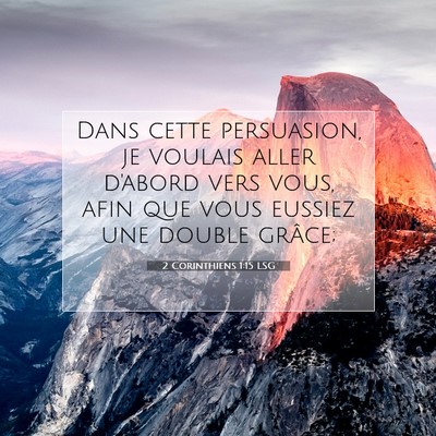 2 Corinthiens 1:15 Verset biblique expliqué