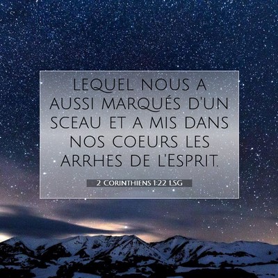 2 Corinthiens 1:22 LSG Image du verset biblique