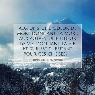 2 Corinthiens 2:16 LSG Image du verset biblique